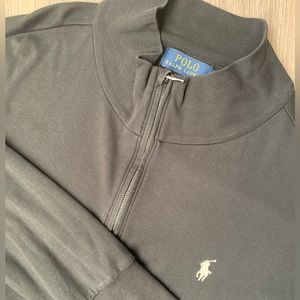 POLO RALPH LAUREN Mens Size XL‎ Black Quarter Zip Long Sleeve